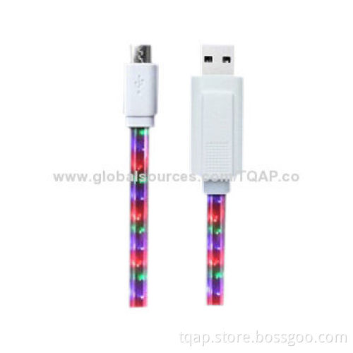 LED Flashlight (3-fiber wire) USB Cables with 1.0m Length